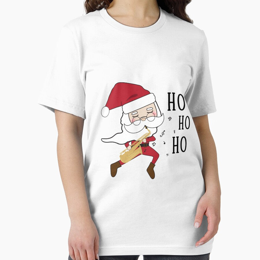 Santa playing the saxophone Merry Christmas Ho Ho Ho by PilaStudio