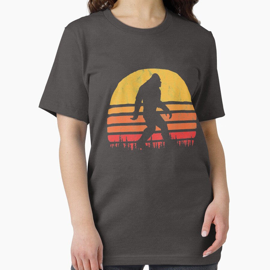 Retro Bigfoot Silhouette Sun Vintage  - Believe! by giantstepdesign