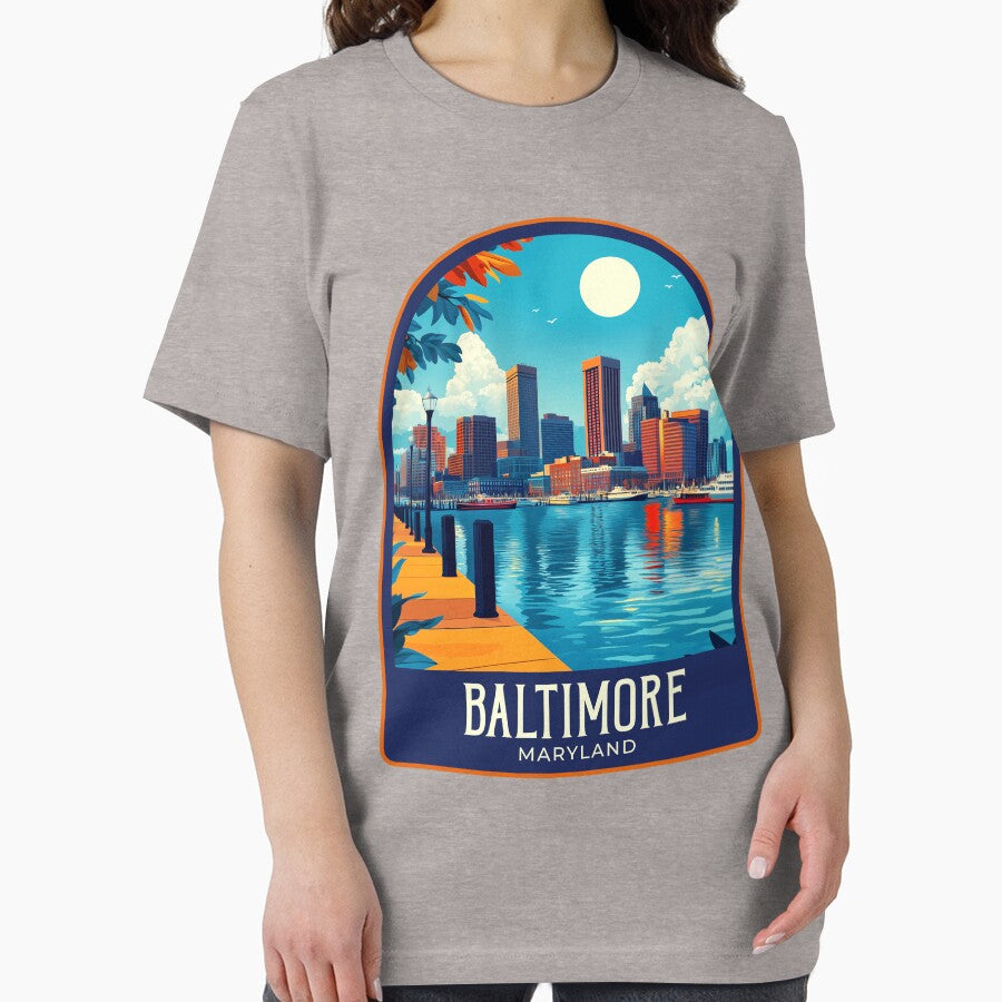 Baltimore Vintage Travel Illustration by HomeLivingCo