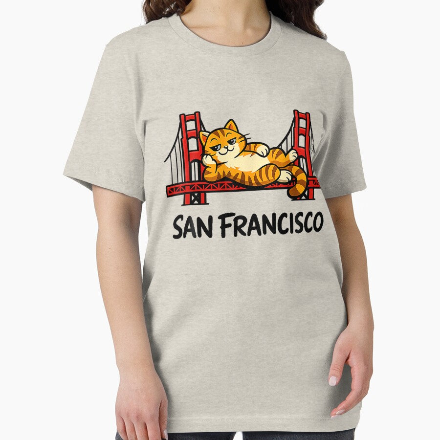 San Francisco Cat Golden Gate Bridge Cat Lover by CHValrory