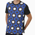 Pattern - Black White and Blue All Over by Jensphotos