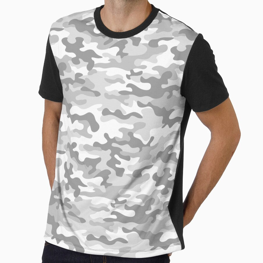 Camo Camouflage White Gray All Over by Feeling Artsy