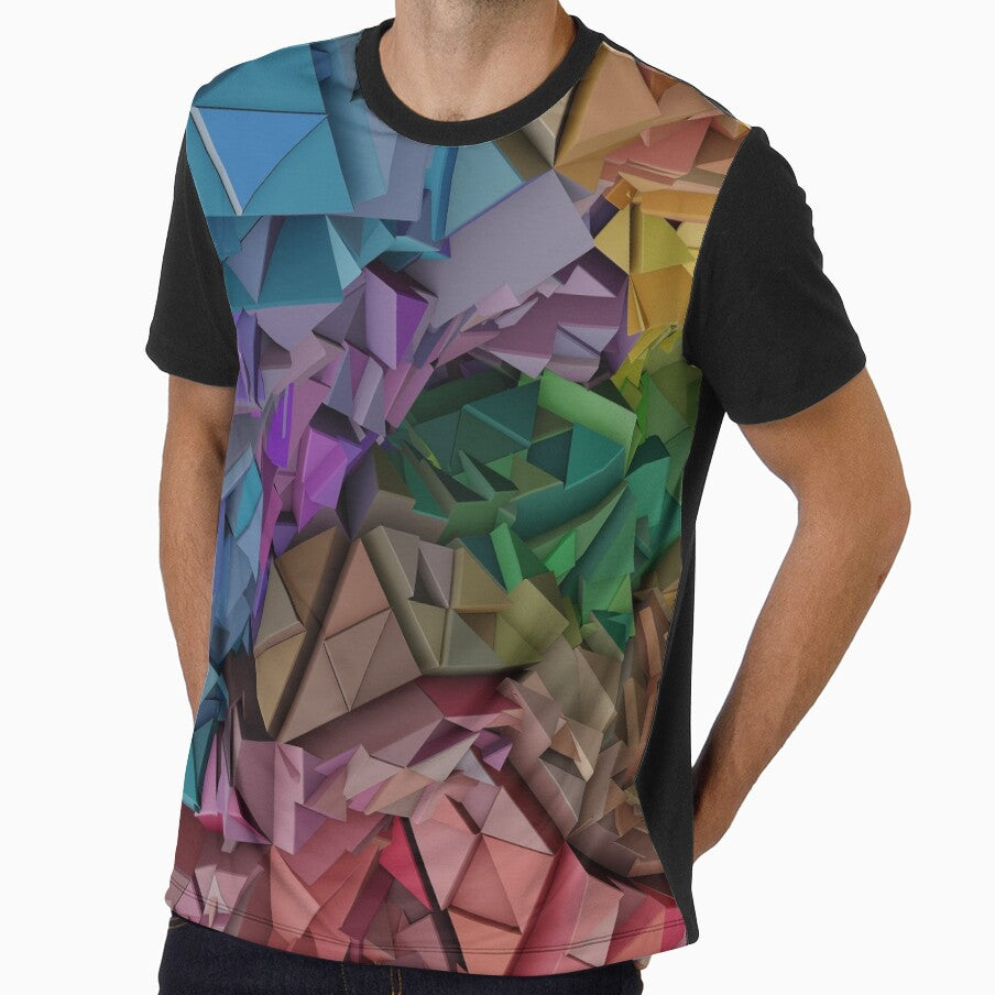 Colorful Abstract 3D Shapes by Kitty Bitty