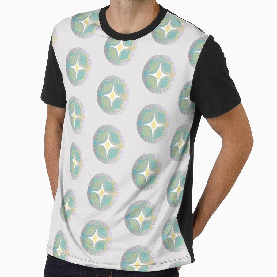 3D Polka Green Grey Yellow by Art Shimmers
