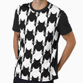 Catstooth Cat Houndstooth Black and white Large by Feeling Artsy