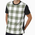 Moss and White Gingham Print All Over by Feeling Artsy