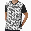 houndstooth skull black and white by B0red