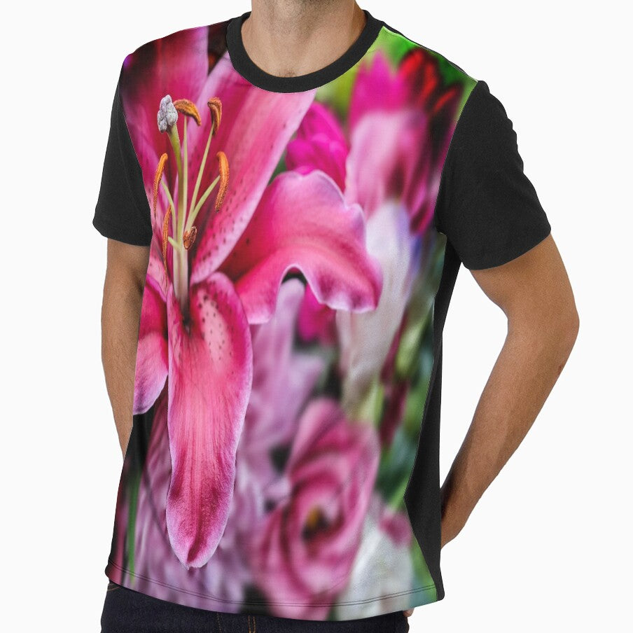 Star Gazer Lily Floral Graphic by Paula Helit