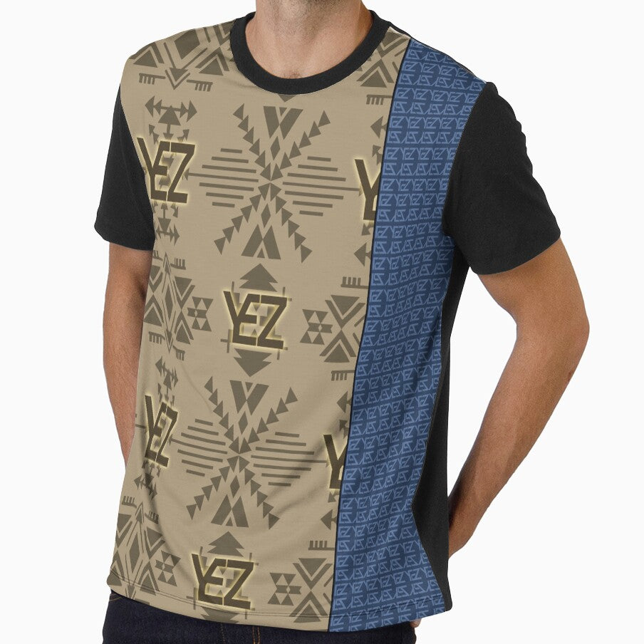 All Over Print Luxury Portrait Native Blue Vintage Yez Motif by yez