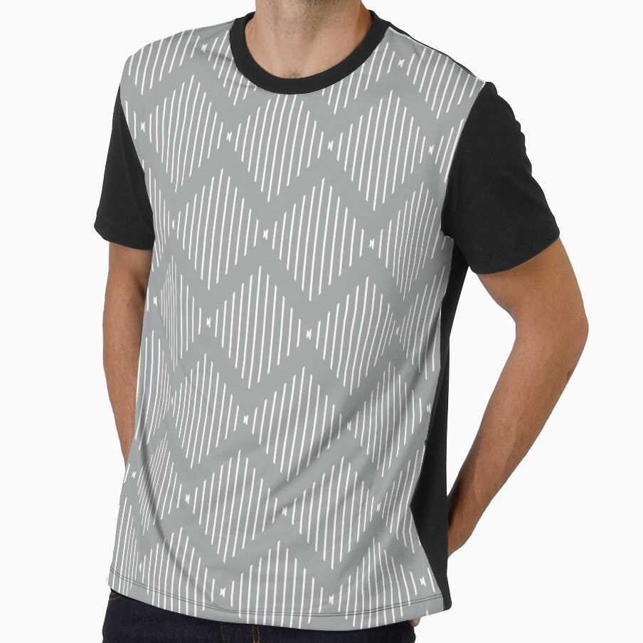 Grey zig zag pattern by Samridhi Verma
