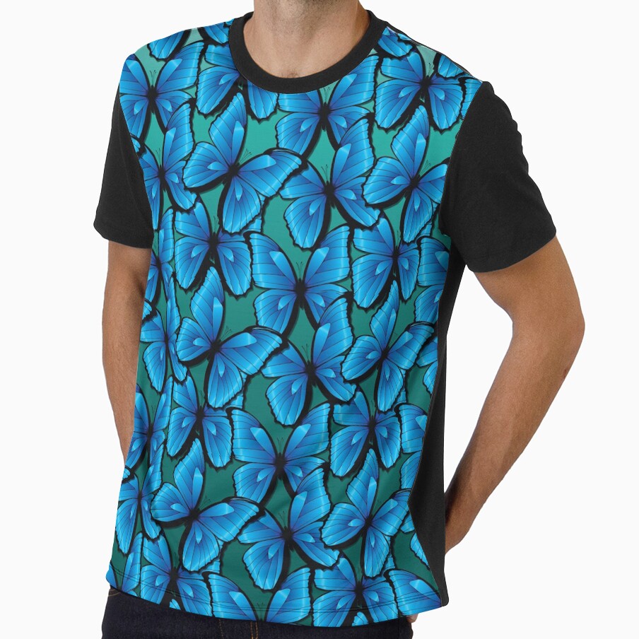 Blue Morfpho Butterfly all over by jessica-dawn-co