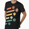 Retro Rainbow Polyhedral Dice Set Colors Tabletop RPG by pixeptional