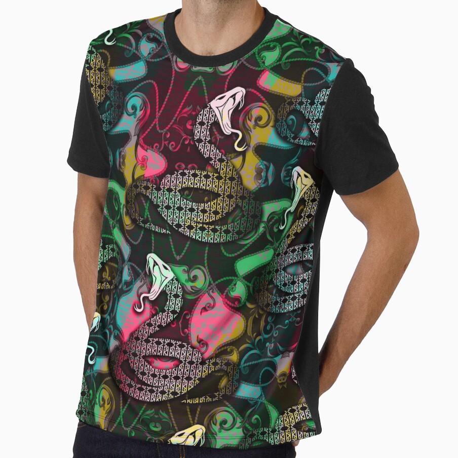 All Over Print Luxury Baroque Vibrant Vipers Motif by yez