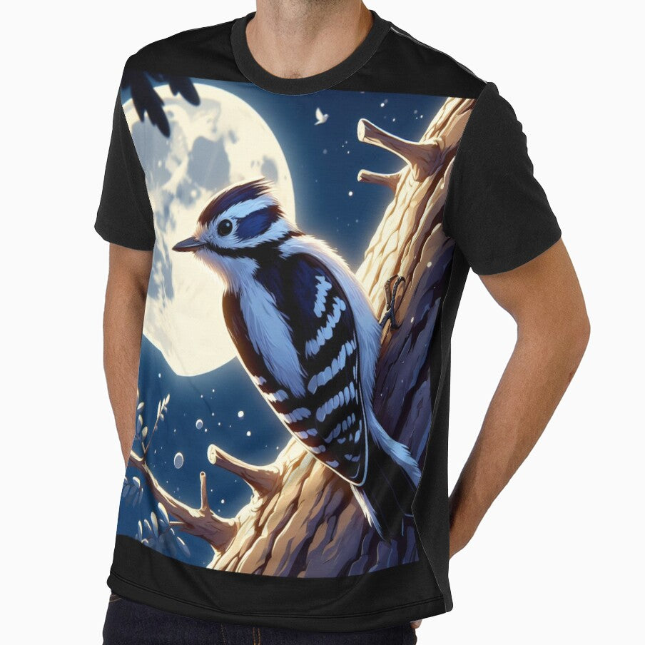 Woodpecker and Full Moon by Azrora