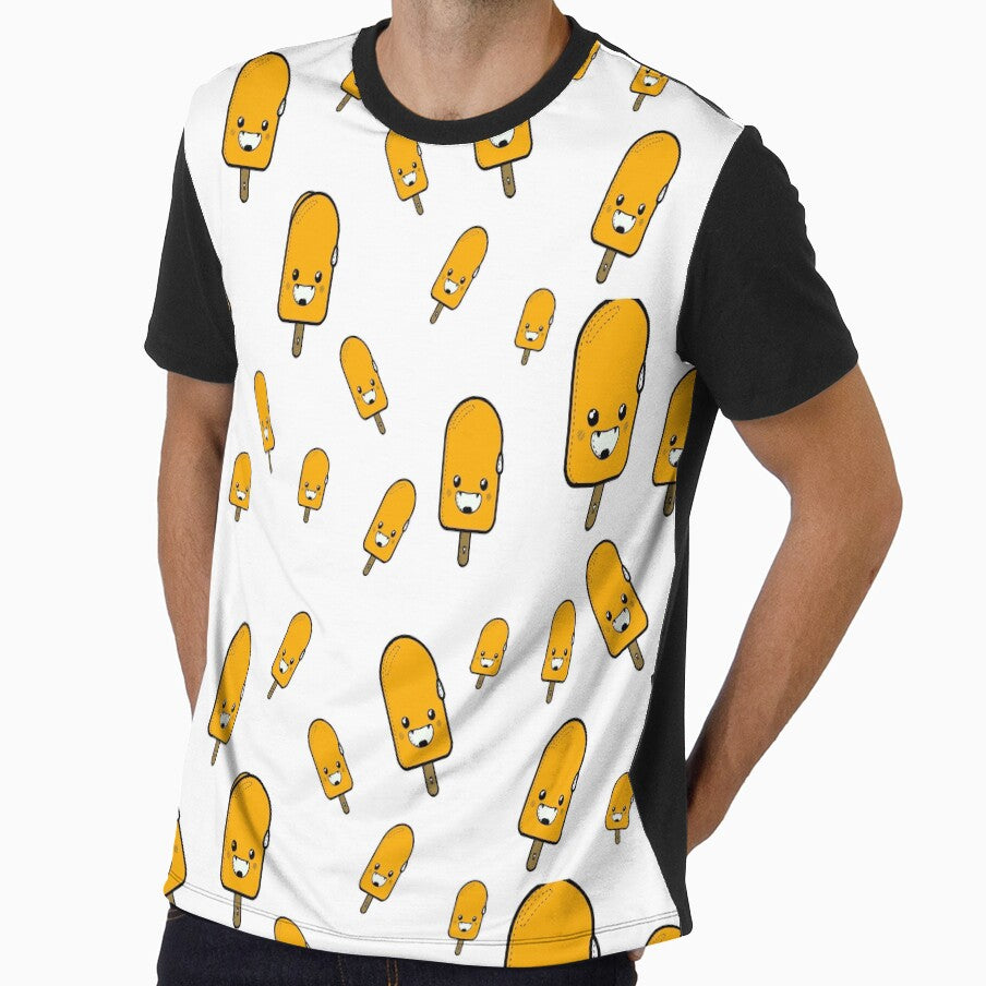 All Over Kawaii Orange Popsicle Pattern by SerpentSkyArts