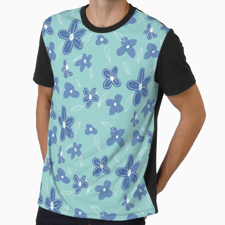 Blue Bloom - green by Digital Doodle Pad