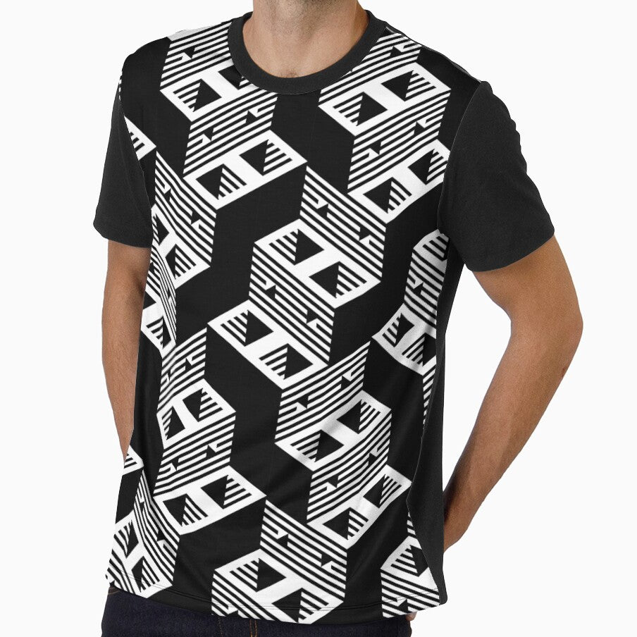 Geometric cubes pattern by Eyal Carmi
