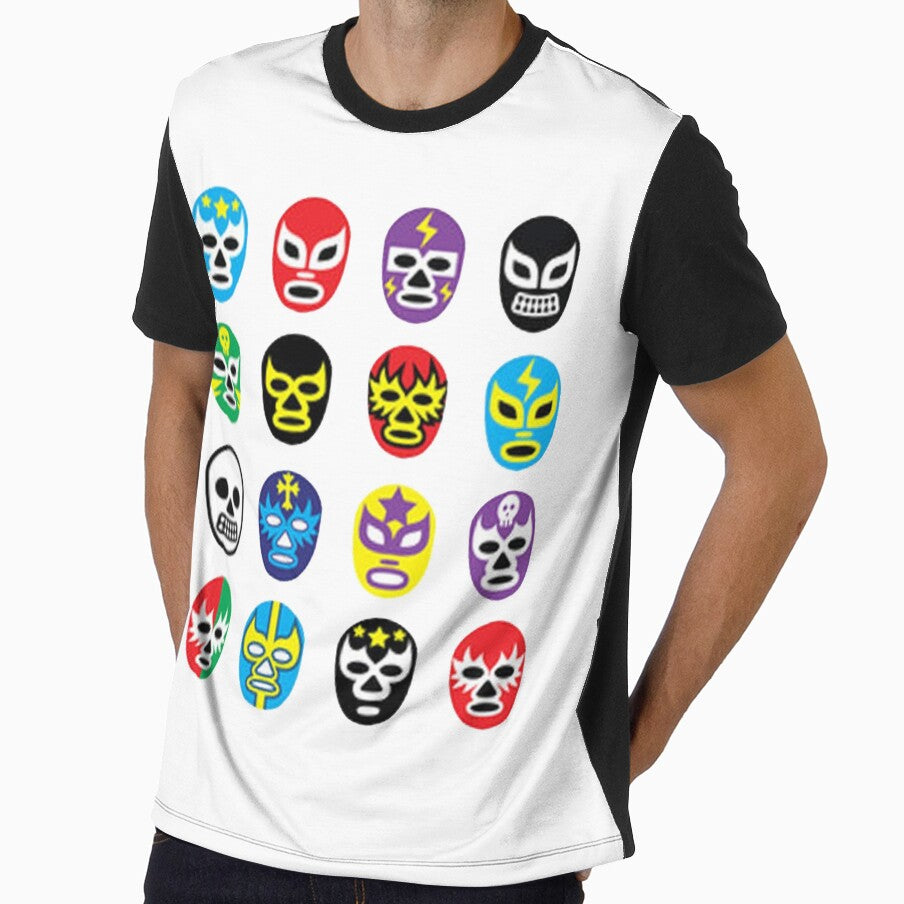 All-Over Lucha  Masks - Pro Wrestling by SerpentSkyArts