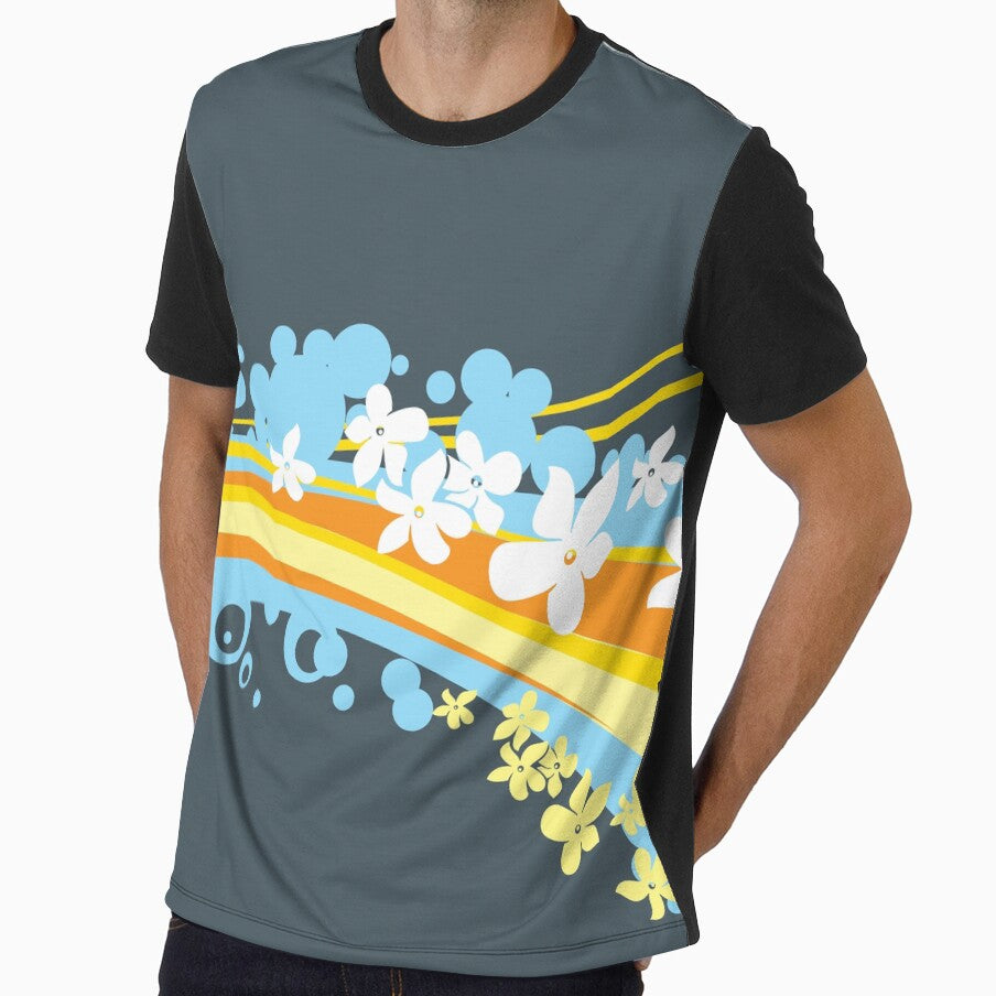 Flowers and Duotone Rainbow Pattern by allovervintage