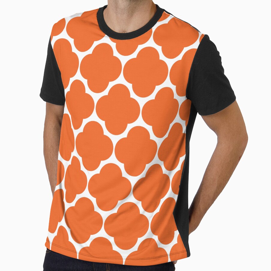 Orange Quatrefoil All Over Pattern by 2CreativeNomads