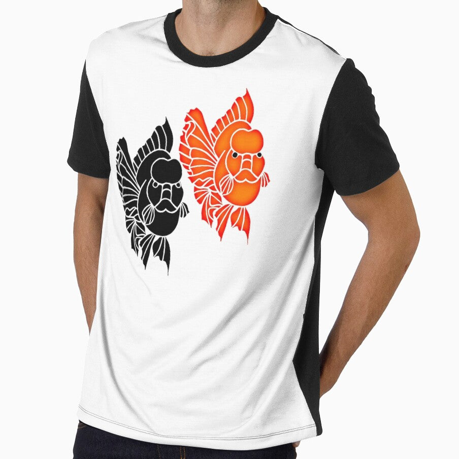 Oranda Full Red and Full Black Goldfish Logo 0328 by Nosnah
