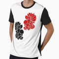 Oranda Full Black and Full Red Fancy Goldfish Logo by Nosnah