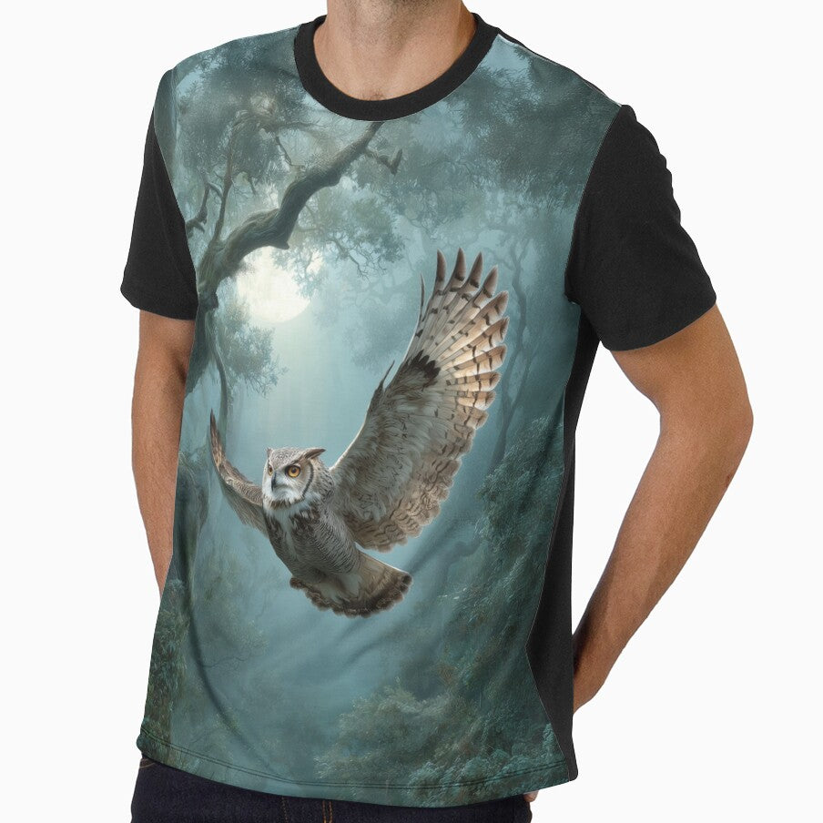 Moonlit Forest Flight – Silent Owl in Motion by Erika Kaisersot