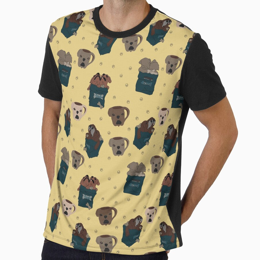 Pug love seamless by Reshma Rajagopal