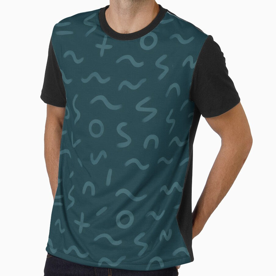 Abstract Hand Drawn Memphis Pattern Brushstroke T-Shirt – Minimalist Retro Doodle Design by FestivityFinds
