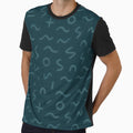 Abstract Hand Drawn Memphis Pattern Brushstroke T-Shirt – Minimalist Retro Doodle Design by FestivityFinds
