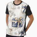 Blue Beige Gifts Winter Christmas All Over by Feeling Artsy