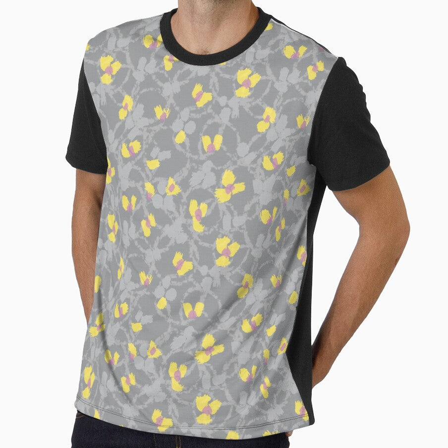 Yellow & Gray Seamless Floral Pattern by fotollissimo