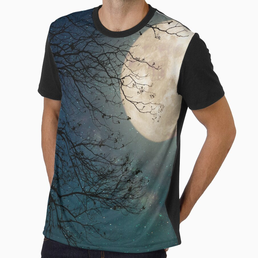 Full Moon Night Sky by JTS STORE