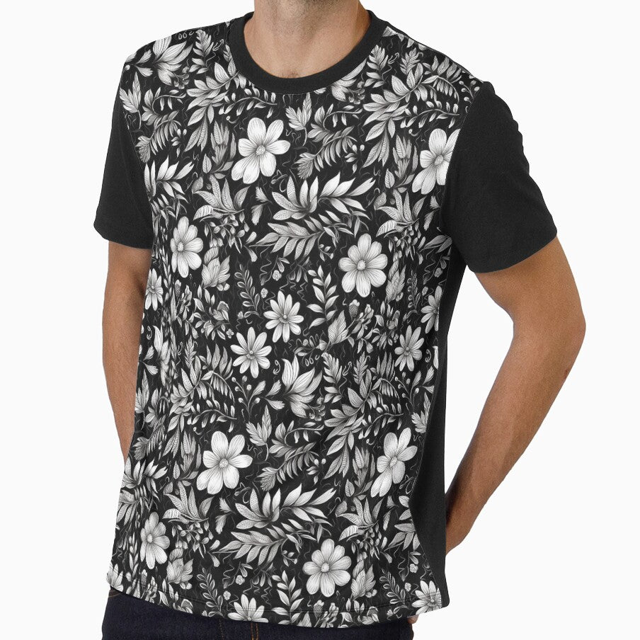 Kicrino - floral garden black and white (7/8) by sabantha
