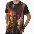 Fire Tribal Warrior Eyes – Fantasy Sci-Fi Character Art | Classic T-Shirt by PatriciaR8
