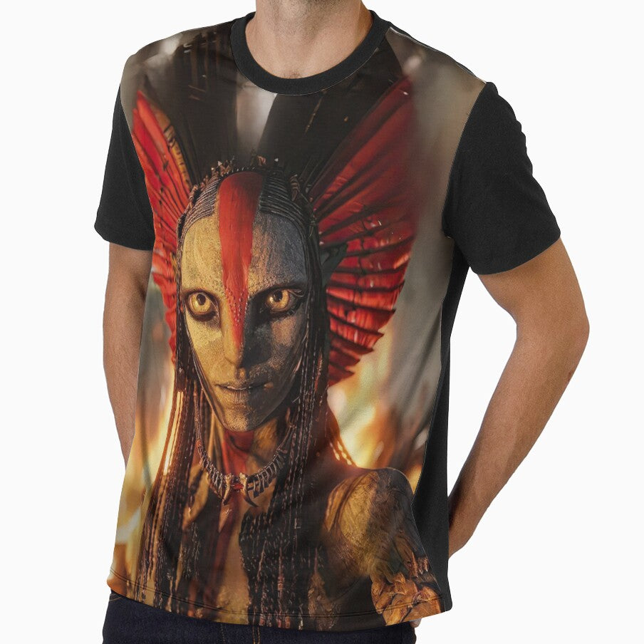 Fire Tribal Warrior Eyes – Fantasy Sci-Fi Character Art | Classic T-Shirt by PatriciaR8