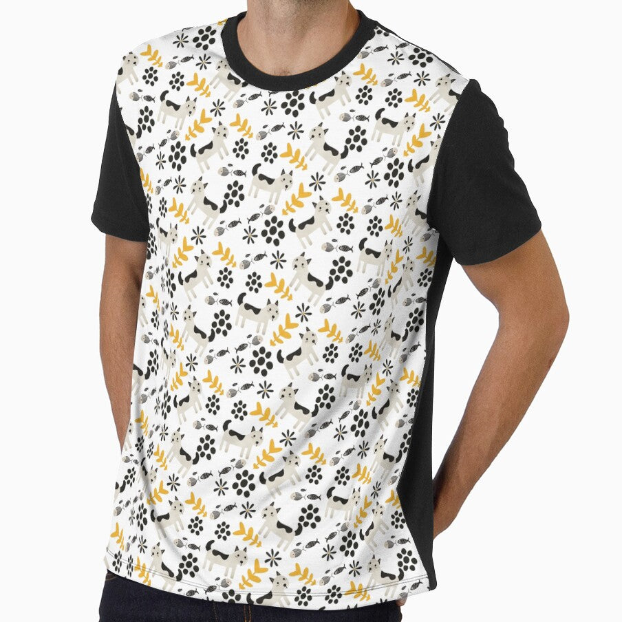Cats, Fish, Floral AOP by Leah Jockel