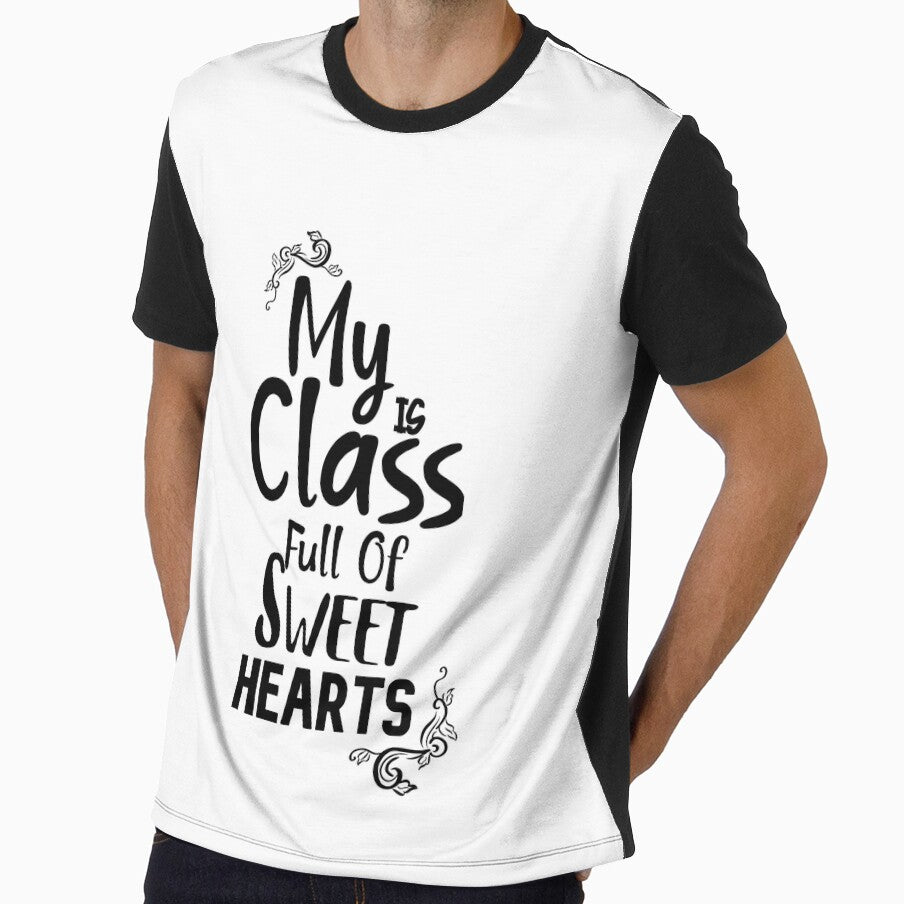 My Class Full Of Sweet Hearts Valentine's Day Teacher T-Shirt, Teachers Day Shirts  Gift for Valentines Day Unisex Ladies Tee by The Full Cart