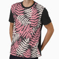 Dark Light Cotton Candy Pink Fern Pattern by burbankdesigns