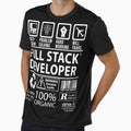 Full Stack Developer T Shirt - MultiTasking Certified Job Gift Item Tee by oslandefren