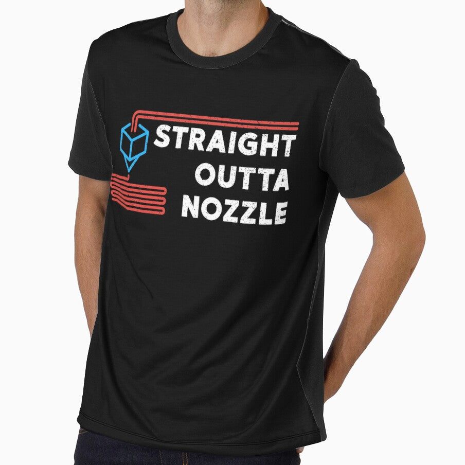 Straight Outta Nozzle 3D printing Nozzle and Extruder cool distressed design by venomousvector