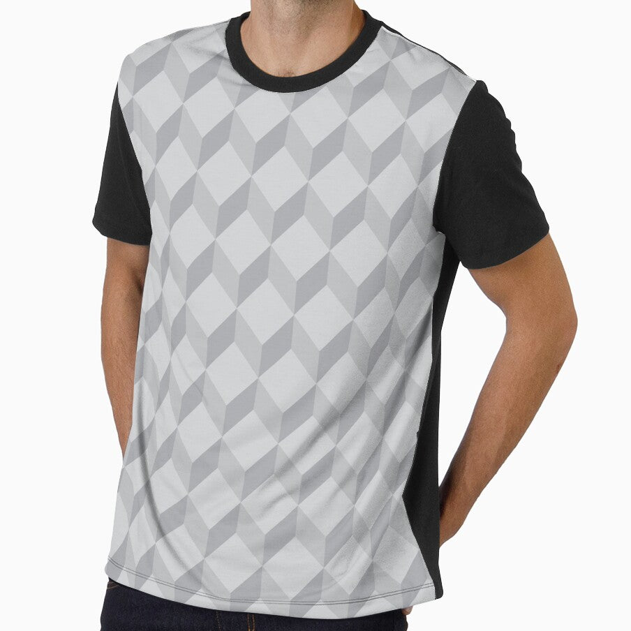 gray cube geometric 3d pattern by Asa-design