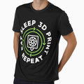 Eat Sleep 3D Print Repeat - 3D Printing creative design for Additive Manufacturing geeks by venomousvector