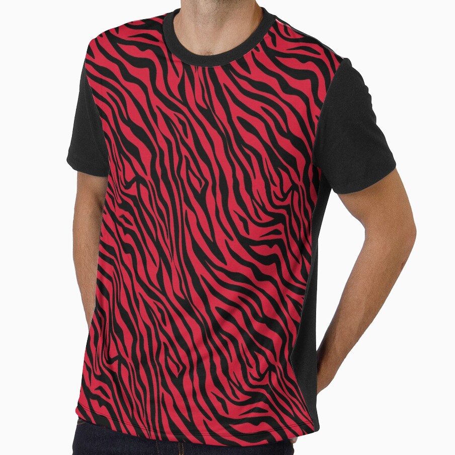 Red Zebra Print, Animal Print by thelustrous
