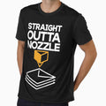 Straight Outta Nozzle 3D Printing minimal Funny Design with Extruder and filament by venomousvector
