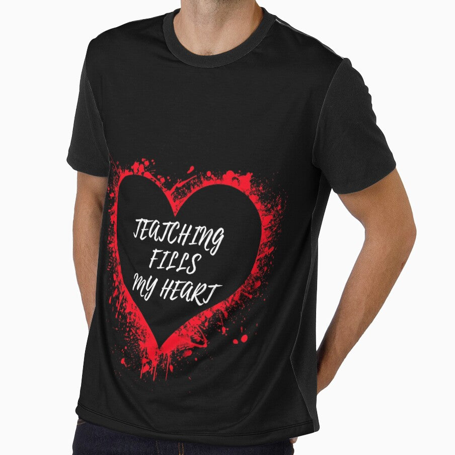 VALENTINES DAY FOR TEATCHERS ,TEATCHING FILLS MY HEART T-SHIRT by AGARI ★★★★★