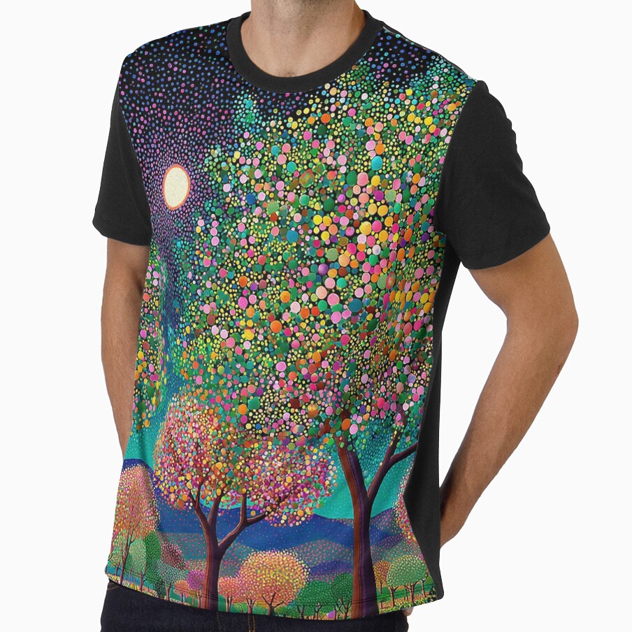 Springtime Colorful Floral Orchard by Neika Shimm Designs