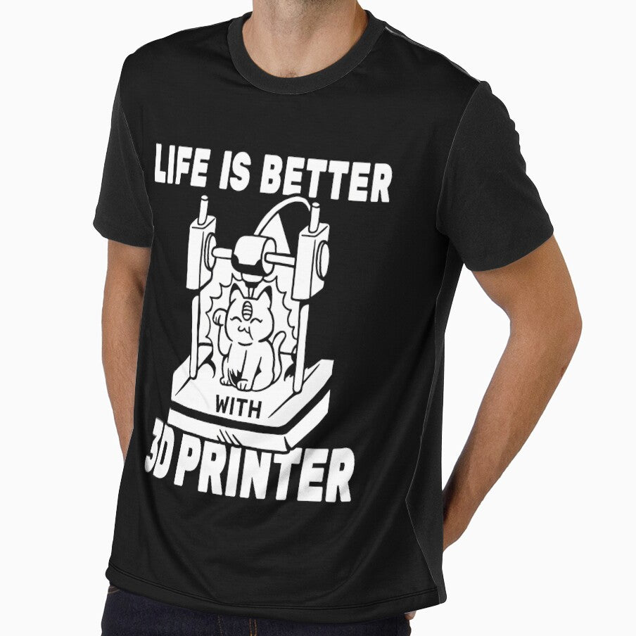 Life Is Better With 3D Printer Cat 3D Model 3D Printing by DollieMichele