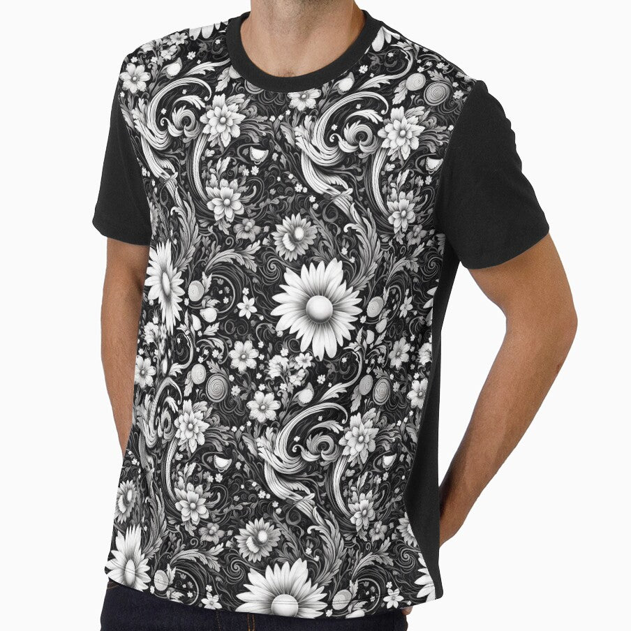 Kicrino - floral garden black and white (3/8) by sabantha