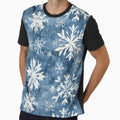 Blue White Snowflakes Winter Christmas All Over by Feeling Artsy
